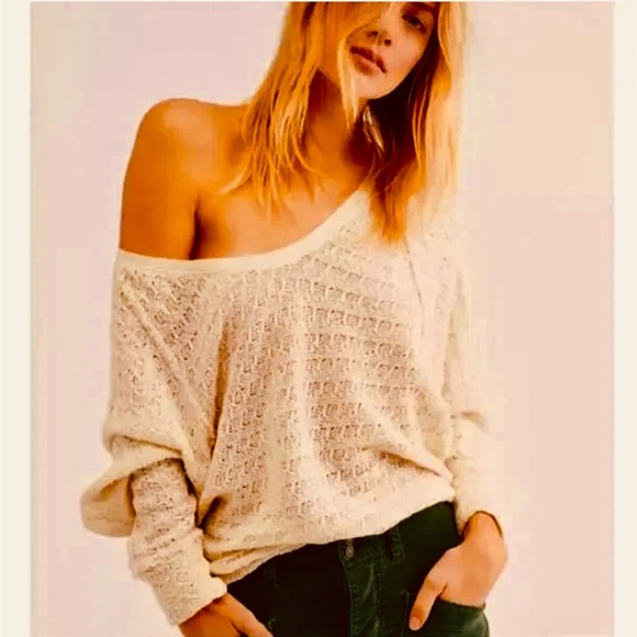 NWT We The Free Thien’s Hacci Sweater Top ~ Cream ~ Size S - Picture 1 of 9
